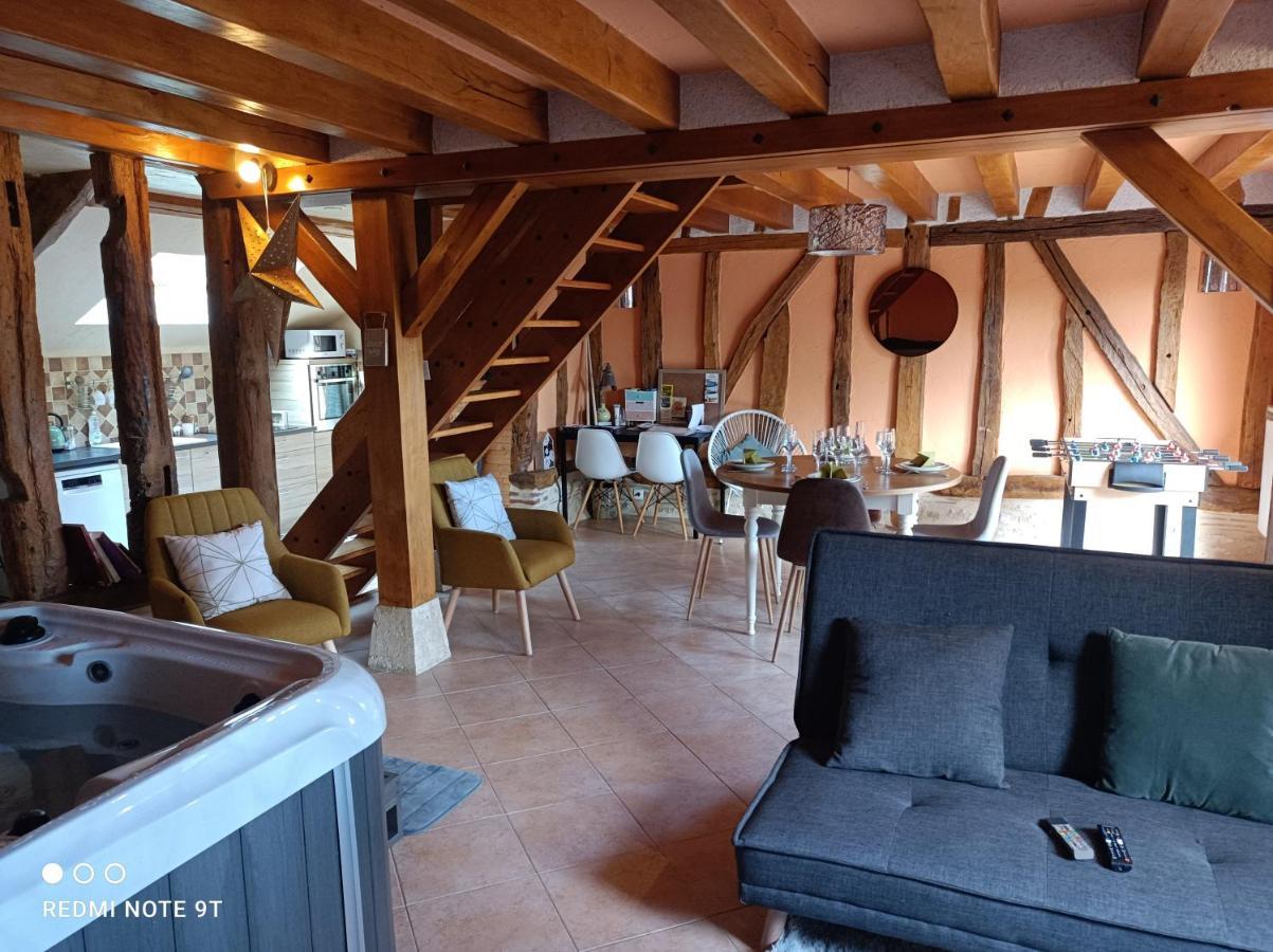 Villa classé 1h30 Paris jusqu'à 6 personnes SPA intérieur et extérieur pleine campagne Ladon Extérieur photo